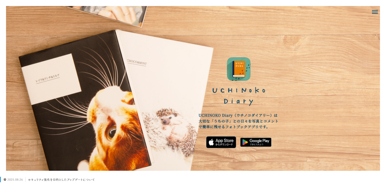 UCHINOKO Diary様　WEBサイト制作